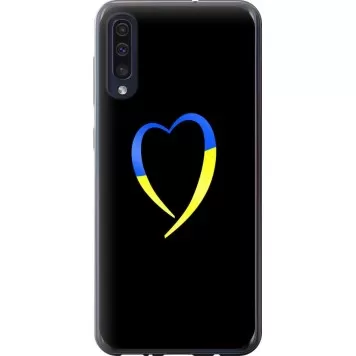 Чехол на Samsung Galaxy A50 2019 A505F Жёлто-голубое сердце