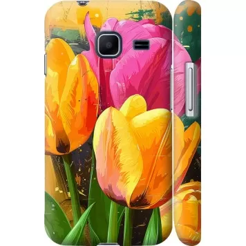 Чохол на Samsung Galaxy J1 Mini J105H Намальовані тюльпани