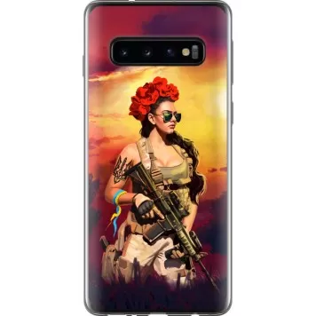 Чохол на Samsung Galaxy S10 Українка зі зброєю