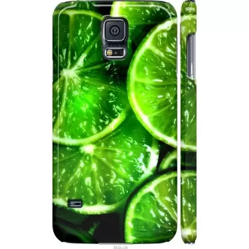 Чехол на Samsung Galaxy S5 g900h Зелёные дольки лимона