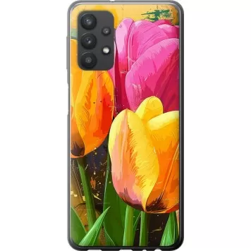 Чохол на Samsung Galaxy A32 A325F Намальовані тюльпани