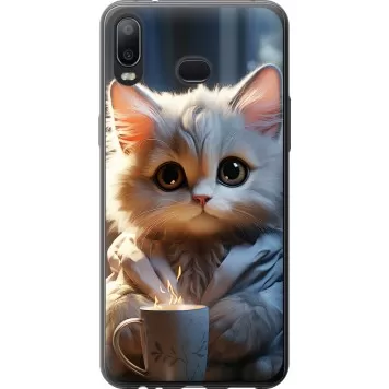 Чехол на Samsung Galaxy A6s White cat