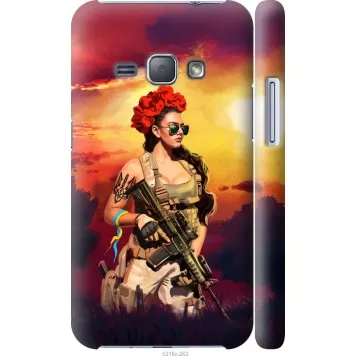 Чохол на Samsung Galaxy J1 (2016) Duos J120H Українка зі зброєю