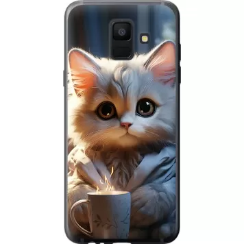 Чохол на Samsung Galaxy A6 2018 Білий кіт