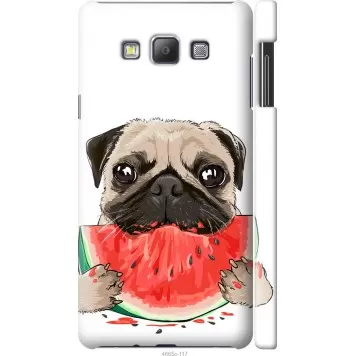 Чехол на Samsung Galaxy A7 A700H Мопс и арбуз