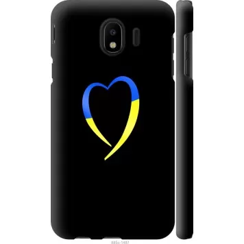 Чохол на Samsung Galaxy J4 2018 Жовто-блакитне серце