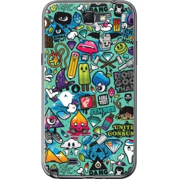 Чехол на Samsung Galaxy Note 2 N7100 Стикер бомбинг 1