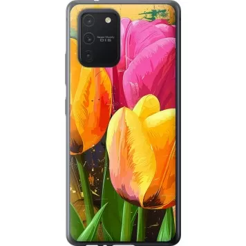 Чехол на Samsung Galaxy S10 Lite 2020 Нарисованные тюльпаны