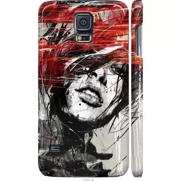 Чехол на Samsung Galaxy S5 Duos SM G900FD Лицо девушки