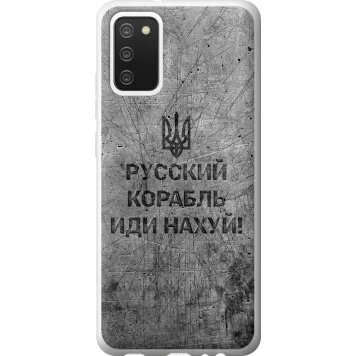 Чехол на Samsung Galaxy A02s A025F Русский военный корабль иди на v4