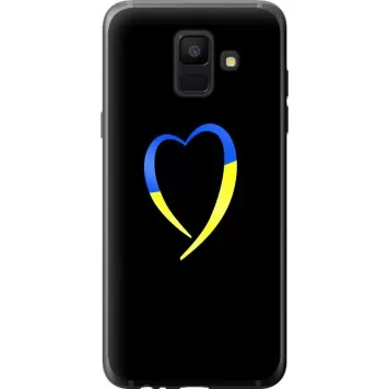 Чохол на Samsung Galaxy A6 2018 Жовто-блакитне серце