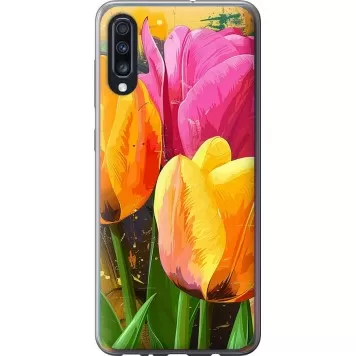 Чехол на Samsung Galaxy A70 2019 A705F Нарисованные тюльпаны