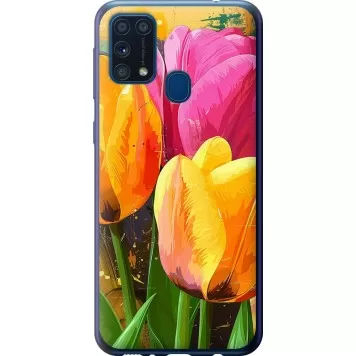 Чохол на Samsung Galaxy M31 M315F Намальовані тюльпани