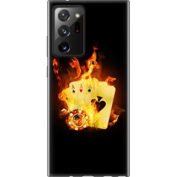 Чехол на Samsung Galaxy Note 20 Ultra Горящие карты