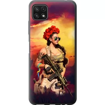 Чохол на Samsung Galaxy A22 5G A226B Українка зі зброєю