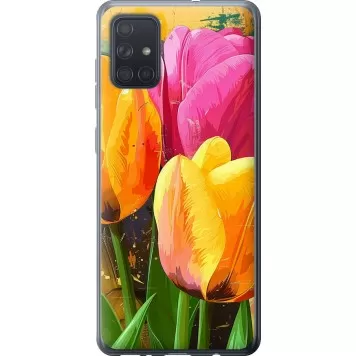 Чохол на Samsung Galaxy A71 2020 A715F Намальовані тюльпани