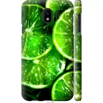 Чехол на Samsung Galaxy J4 2018 Зелёные дольки лимона