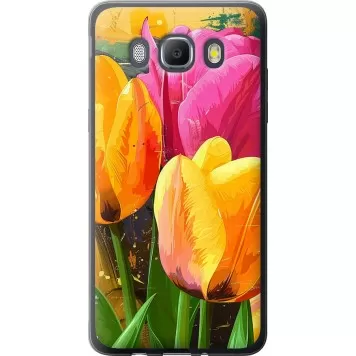 Чехол на Samsung Galaxy J5 (2016) J510H Нарисованные тюльпаны