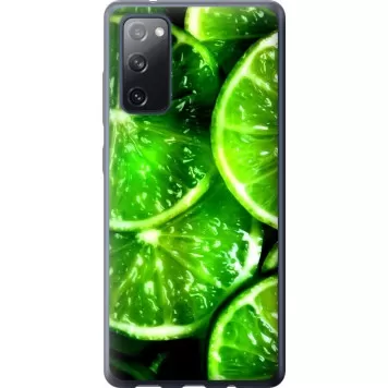 Чехол на Samsung Galaxy S20 FE G780F Зелёные дольки лимона