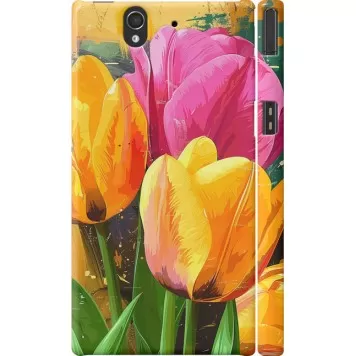 Чохол на Sony Xperia Z C6602 Намальовані тюльпани