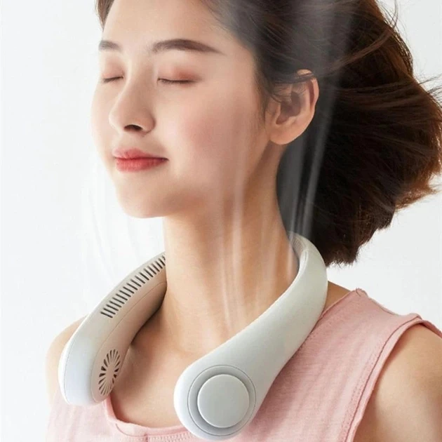 Вентилятор на шию NECK FAN VT-1010 портативний з акумулятором 4000 мА·год + 3 режими обдування 5 Вт