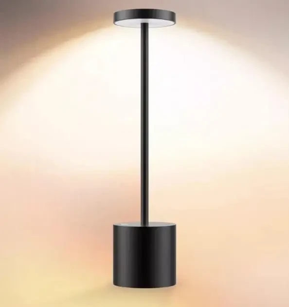 Світлодіодна настільна лампа із сенсорним керуванням на акумуляторі Tablelamp Black 3 режими підсвітки