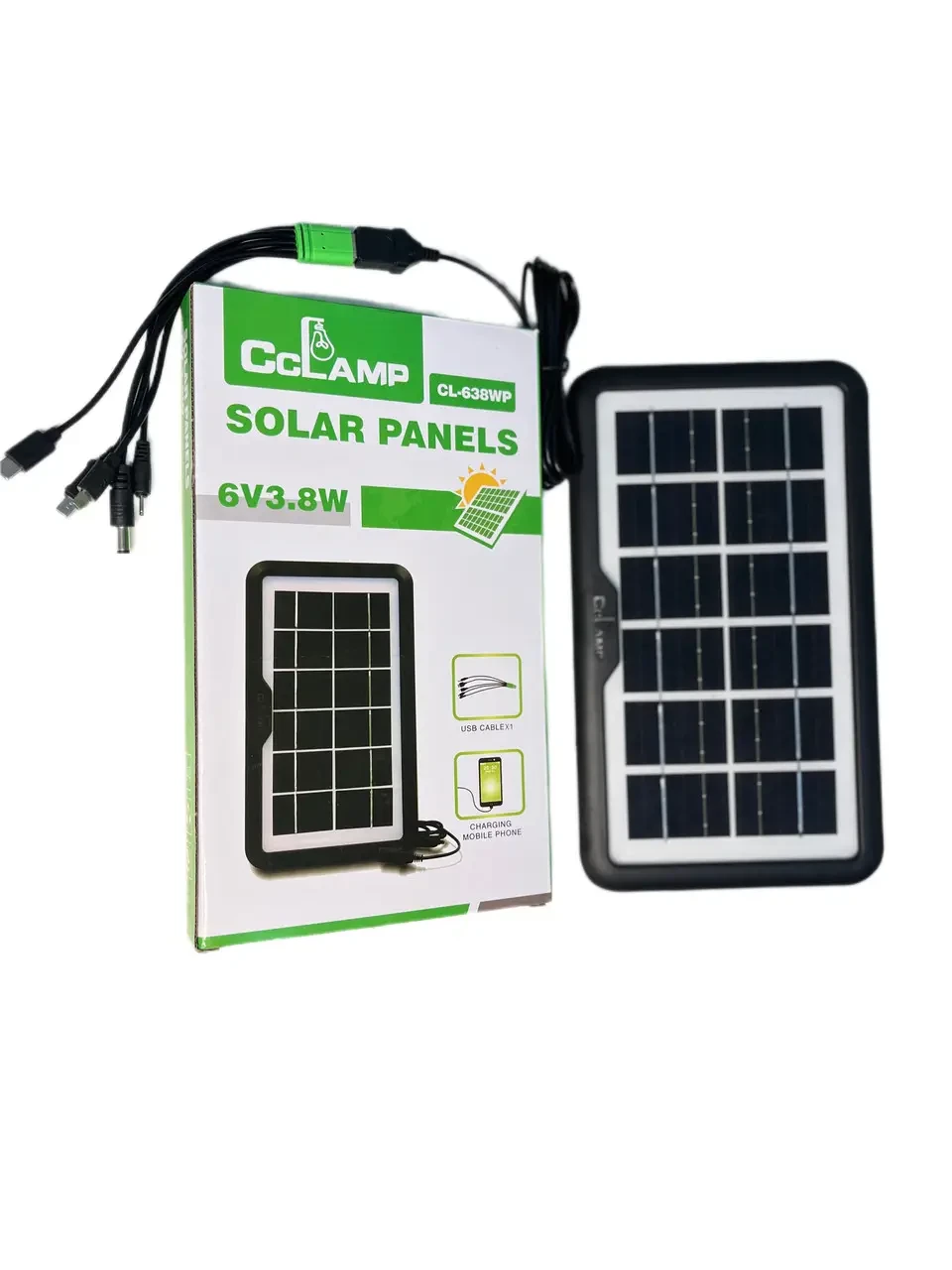 Портативна сонячна панель Cclamp CL-638wp 3.8 W 6 V IP65