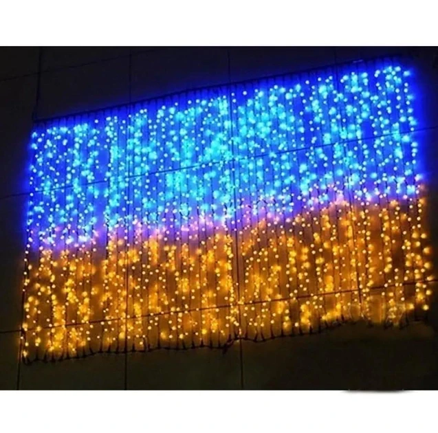 Гірлянда штора Прапор України 2*2м 160 LED DL жовто-синя Прапор України